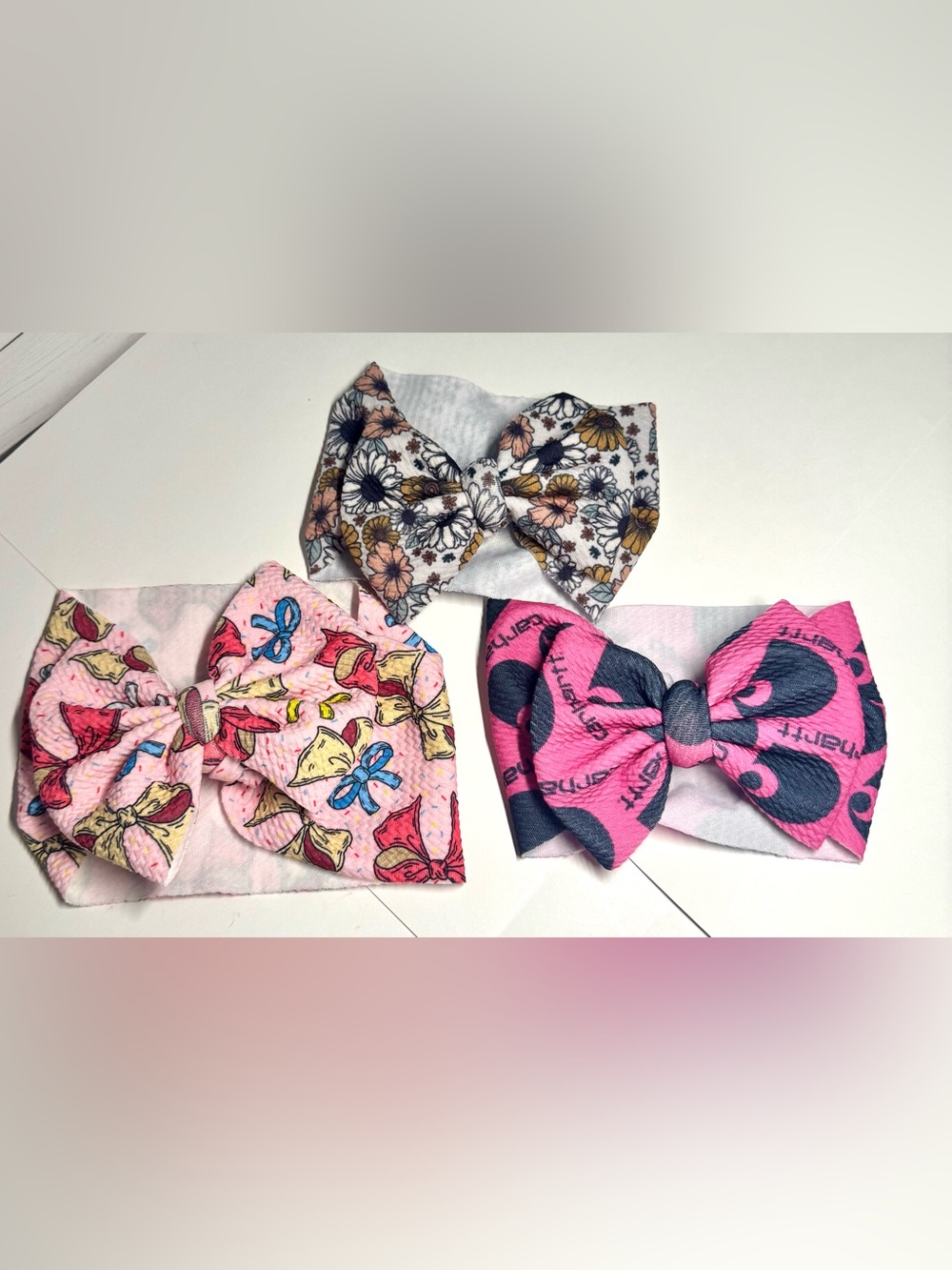 Baby Girl Bow Headwrap Set – 3 Pack